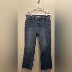 Soft Surroundings Ultimate Cropped Raw Hem Bootcut Jean Size 8